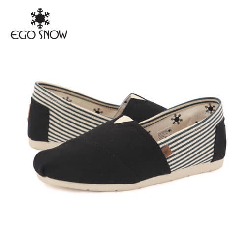 Slip-on easy shoes_Black and Stripe